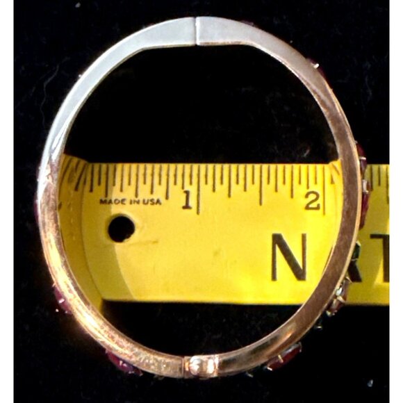 J.Crew Enamel & Gold-Tone Bangle With Pink & Green Floral Design - NOS - Picture 7 of 12